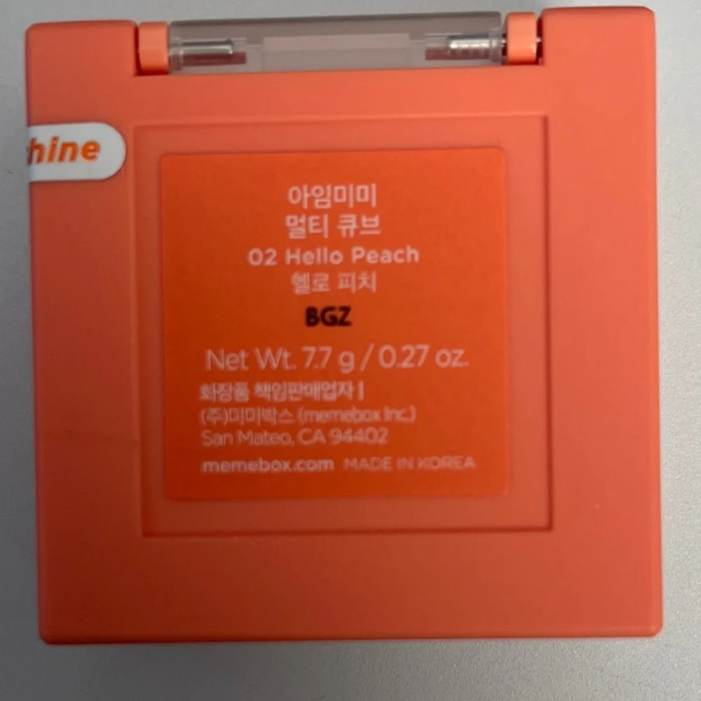 I'm Meme Multi Cube Eyeshadow & Blush Palette, Hello Peach #korean #shimmer